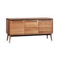 **Moderne houten dressoir met drie lades en丸型poten**