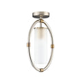 **Technische Titel in het Nederlands: Moderne plafondlamp met glazen cilinder en metalen frame**
