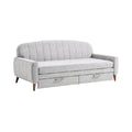 **Technische Titel in het Nederlands: Comfortabele grijze sofa met opbergladen**