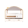 **Technische titel in het Nederlands: Moderne kinderbed met opberglades en huisvormig ontwerp**